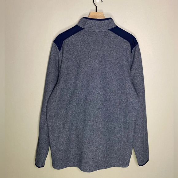 Under Armour UA mens XL navy blue long sleeve 1/4 Zip Pullover with pockets - Picture 7 of 10